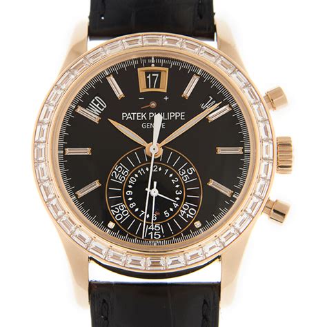 patek philippe rose gold annual calendar chronograph gray dial|Complications Diamond Rose Gold Chronograph 5961R.